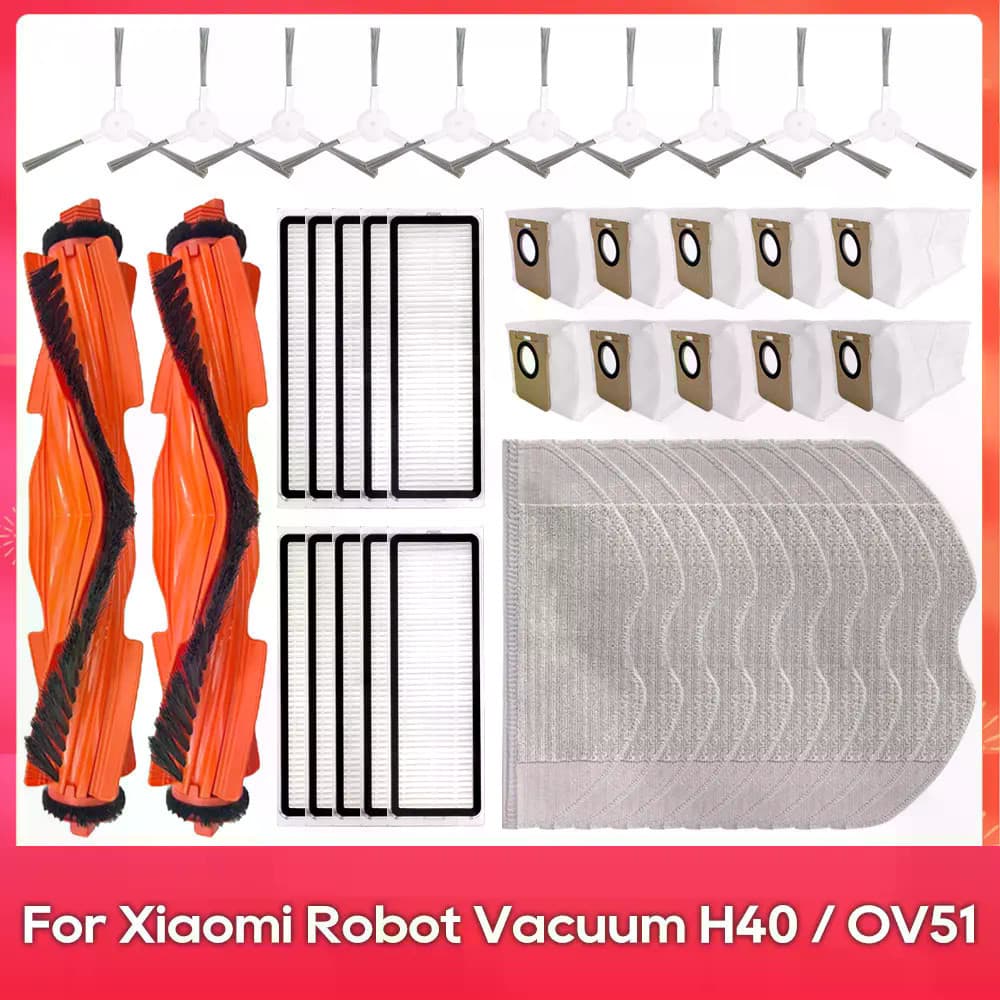 Apto Para (Xiaomi Robô Aspirador H40/OV51) Principal Escova Lateral Filtro Mop Saco De Pó Peças Acessórios