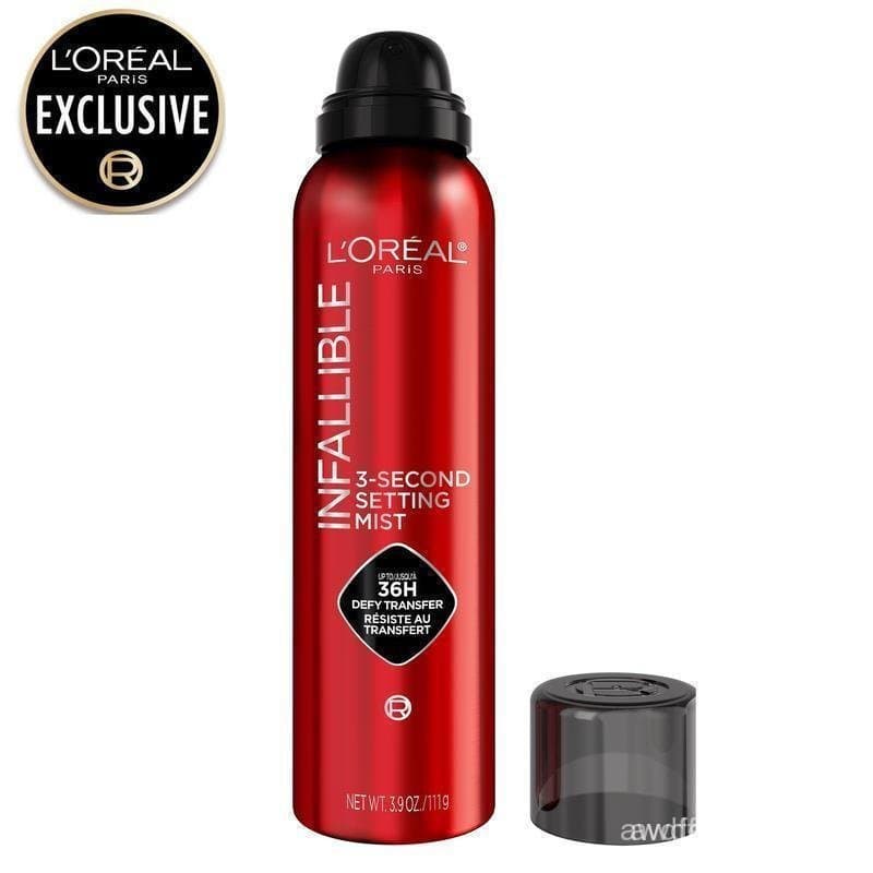 Spray Fixador de Maquiagem 3 Segundos, Grande Volume 3,52 oz - Spray à Prova de Suor de Longa Duração (36 Horas), L'Oréa