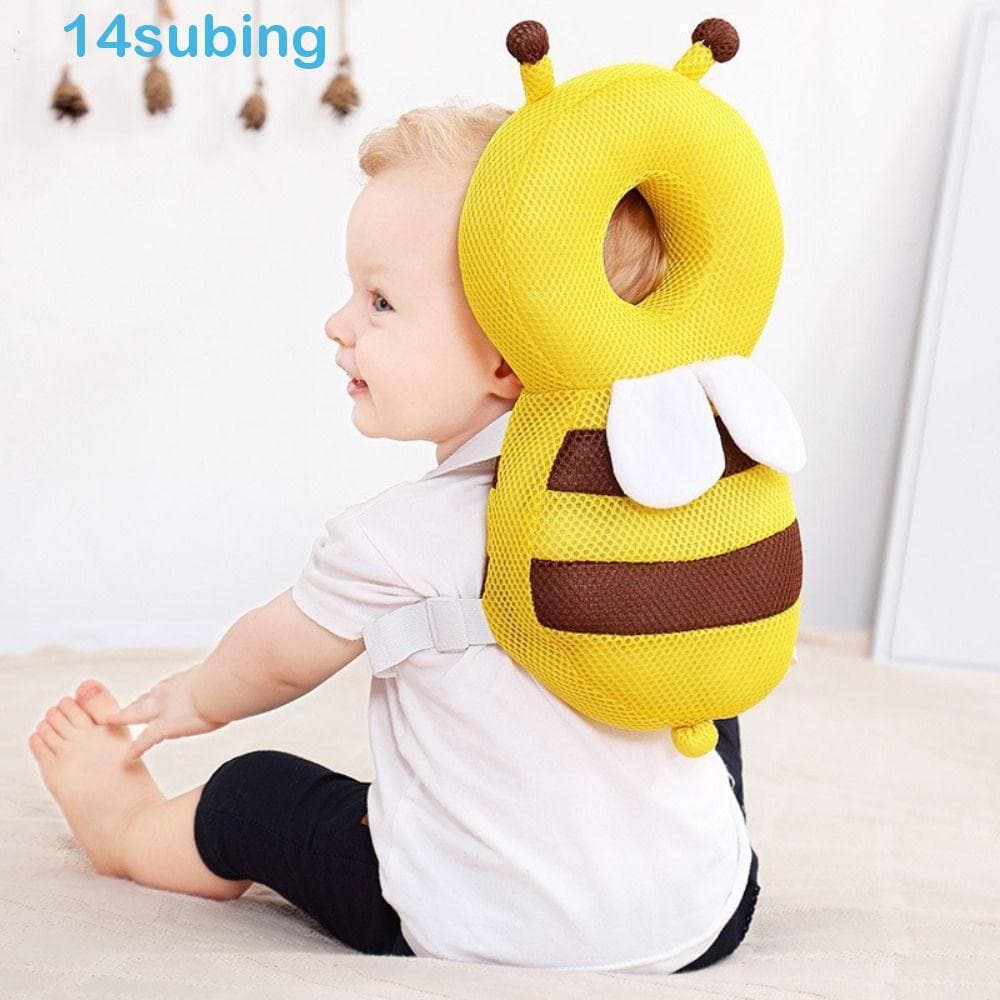 SUBING Travesseiro Protetor De Cabeça De Bebê , Anti-Queda Respirável Kawaii Para Almofada Protetora Infantil Bee