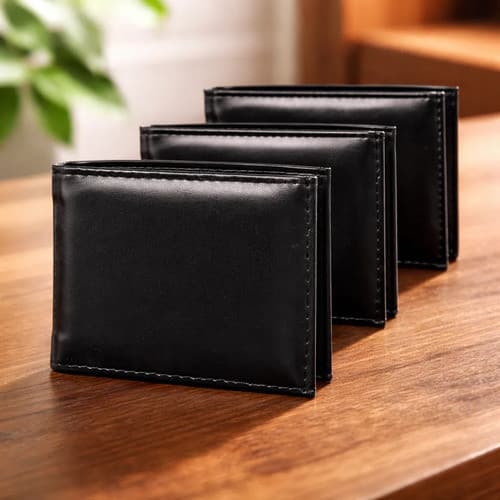 Kit 10 Carteira Masculina Mini Slim Em Couro Sintetico