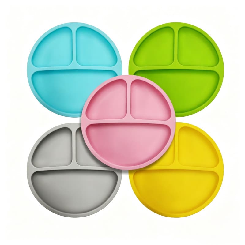 Crianças alimentando utensílios de mesa de silicone de grau alimentício suplemento alimentar para bebê ventosa tigela re