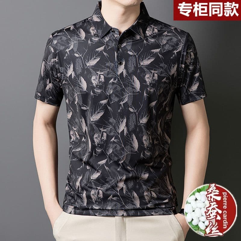 2025 masculino de manga curta verão novo estilo lapela polo camiseta de meia-idade negócios Casual High-En20260729