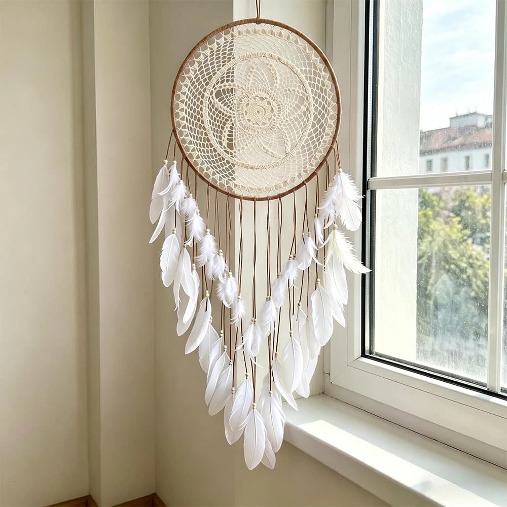 Original bonito apanhador de sonhos tecelagem artesanal Nordic casa decoração do carro criativo vento carrilhão presente