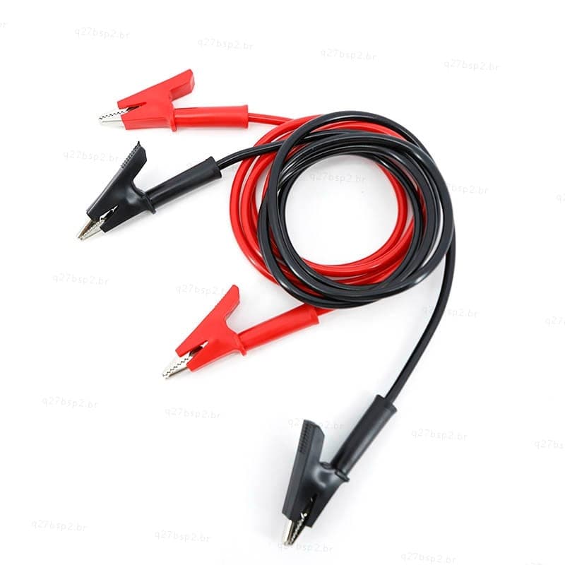 50/100cm 1000V 15A Cabo De Teste De Clipe De Jacaré De Ponta Dupla Leva Fios Para Testes Elétricos BR27B2