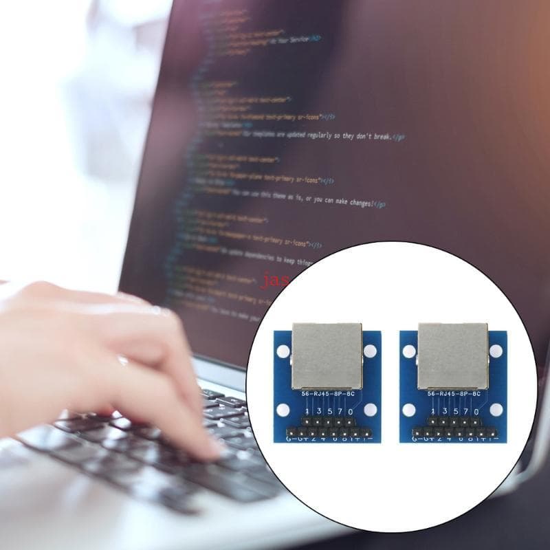 Placa Circuito Adaptador RJ45 Para DIP2 54 Mm Indicadores Status LED