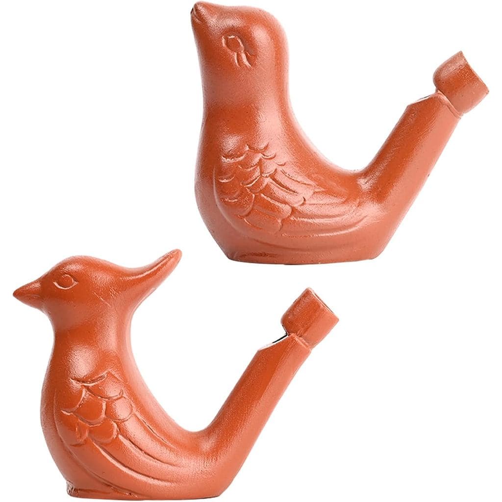2 Apito de Água para Pássaros em Cerâmica, Apito de Argila para Pássaros, Apito Engraçado para Chamadas de Aves Aquática