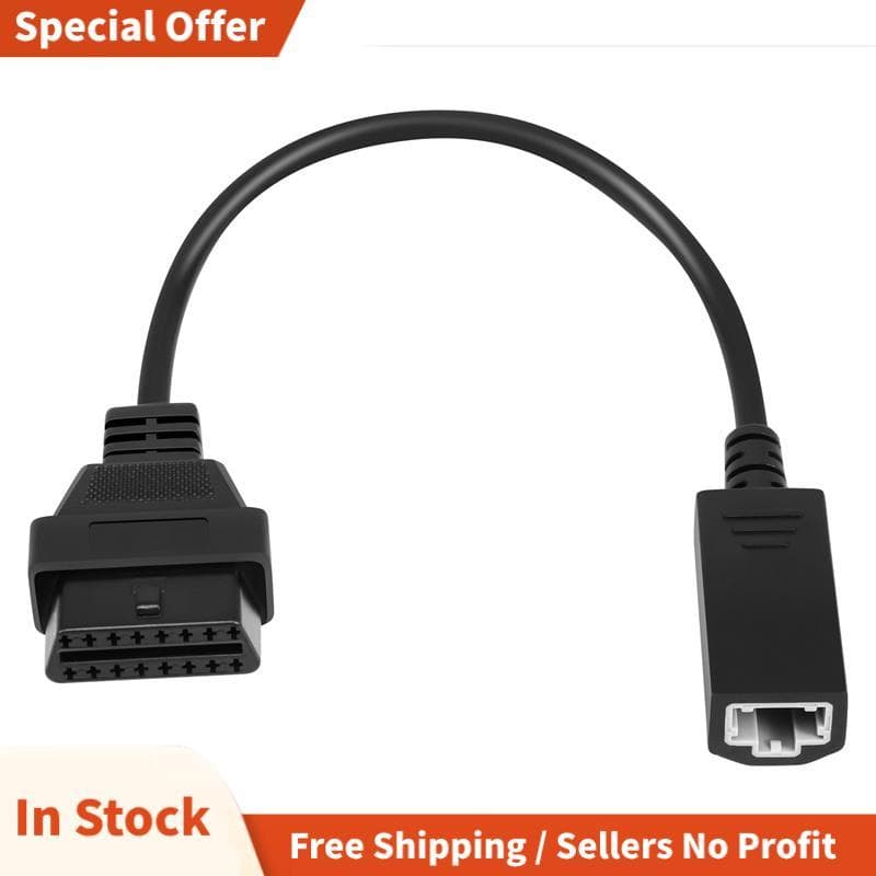 Cabo OBD2 Para Adaptador OBD1 De 3 Pinos OBD2 OBDII Conector A 16 Ferramenta De Diagnóstico Compatível