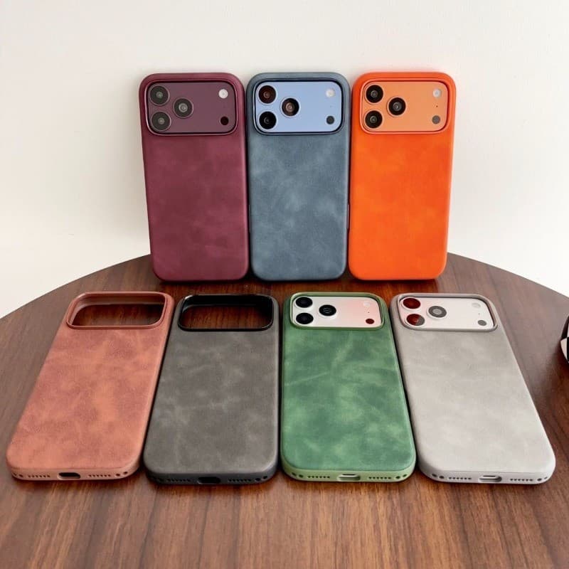 Luxo Pele De Cordeiro Suave Fosco À Prova De Choque Caso De Telefone Para iPhone 18 17 16 15 14 13 Pro Max Capa