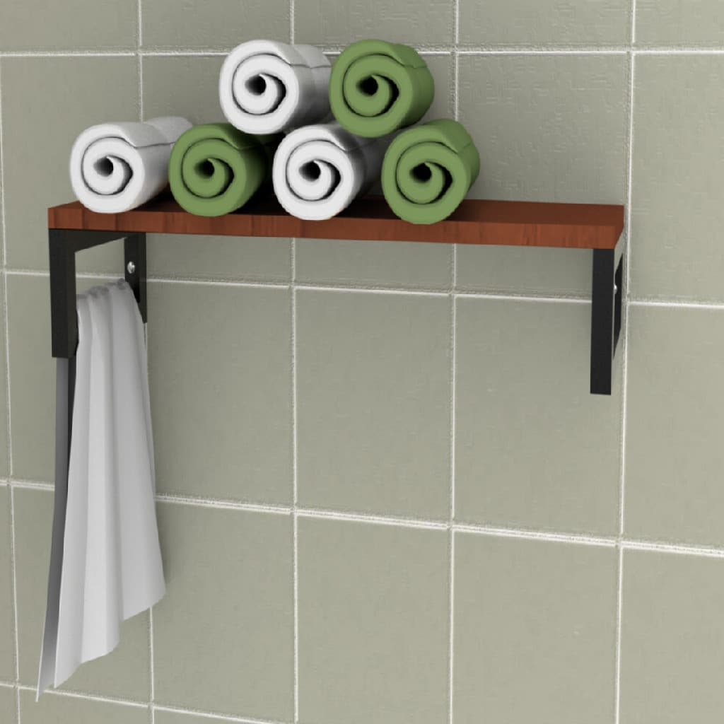 Nicho Industrial Prateleira 1 ou 2 Prateleiras 60X20cm ou 90x20cm Preto,Branco ou Avelã