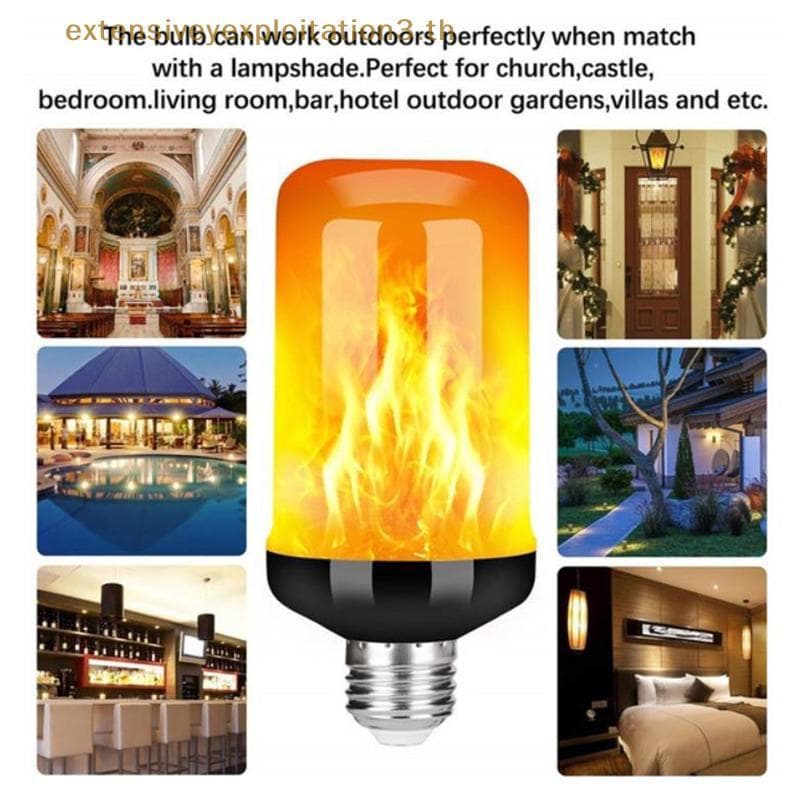 Home EE 1Pc LED Efeito De Chama Lâmpada De Fogo E27 Simulada Natureza Flier Decoração De