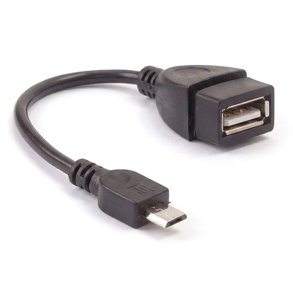 Cabo Adaptador OTG V8 Micro USB-A para Pendrive Smartphone Celular Transferência de Dados