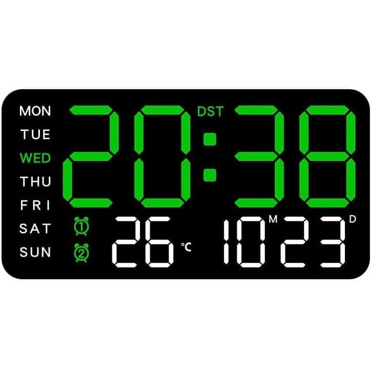 Relógio de Parede Digital LED Decorativo Multifuncional, O Relógio Digital Sem Limites para a Casa Moderna, Relógio de P