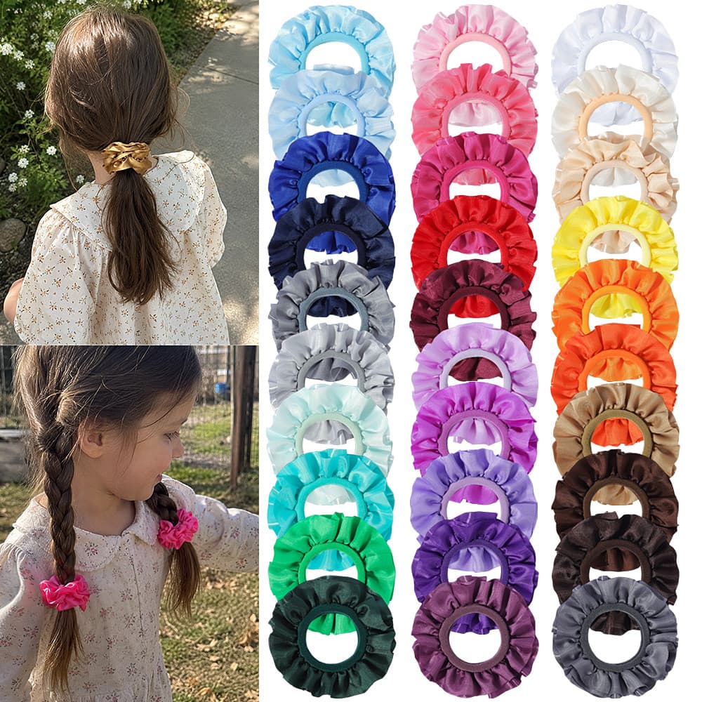 1 Lote De Elásticos Brilhantes Para Meninas , Laços De Cabelo De Rabo De Cavalo Infantil De Alta Elasticidade , Acessóri