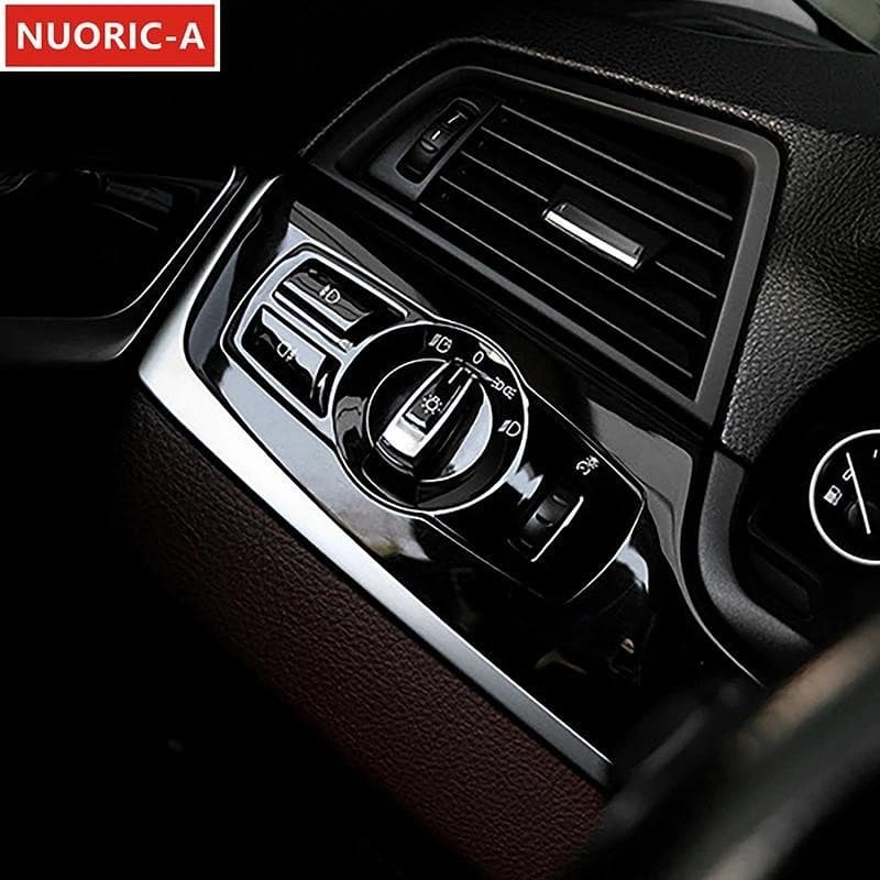 Botões De Interruptor Do Farol Decoração Capa Guarnição Para BMW 5 6 7 Série 5GT X3 X4 F10 F07 F01 F25 F26 Estilo Carro