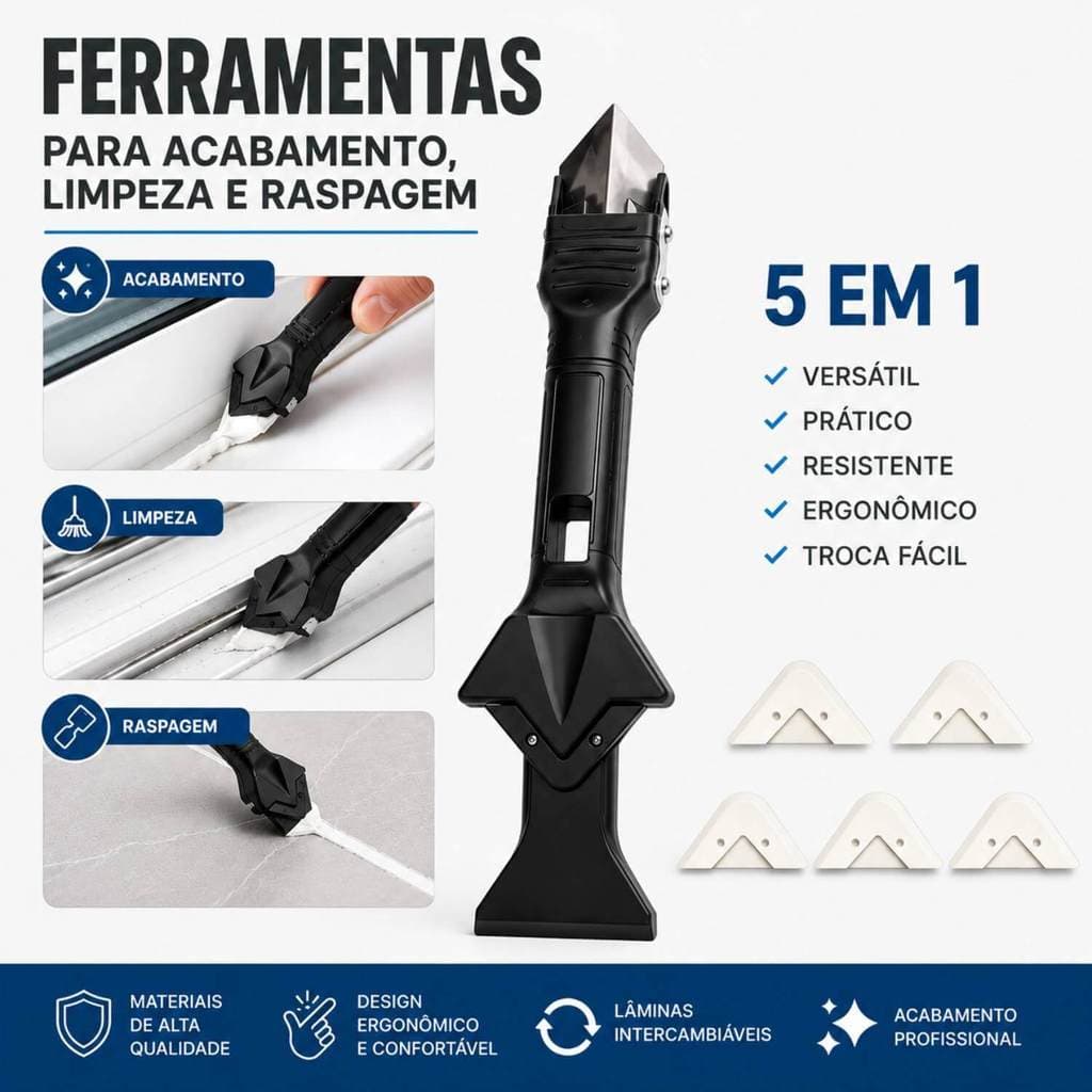 Espátula Removedora de Silicone e Rejunte 3 em 1