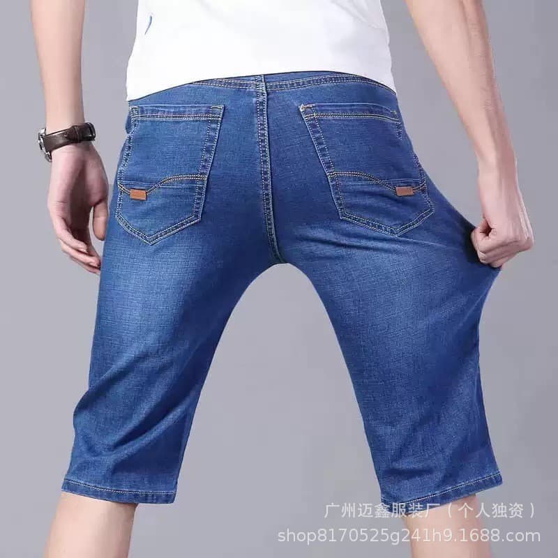 Shorts jeans masculino verão shorts soltos All-Match estilo fino