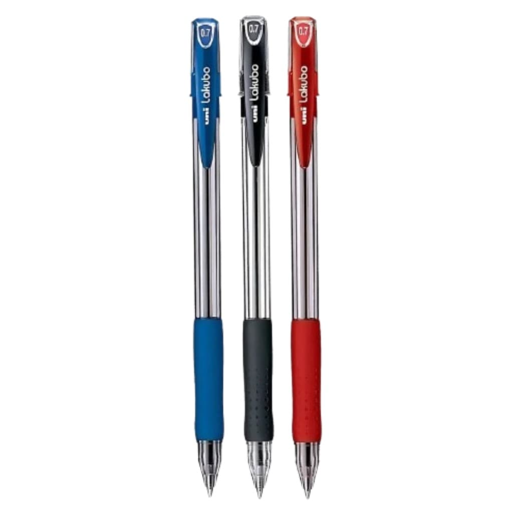 Kit 3 Canetas Esferográficas Uniball Lakubo Ponta Fina 0.7mm