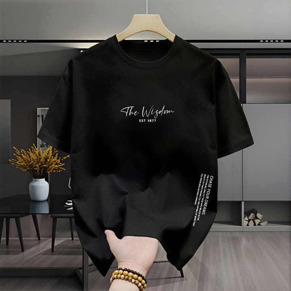 Camiseta oversized de algodão puro, estampa minimalista exclusiva POD para mulheres