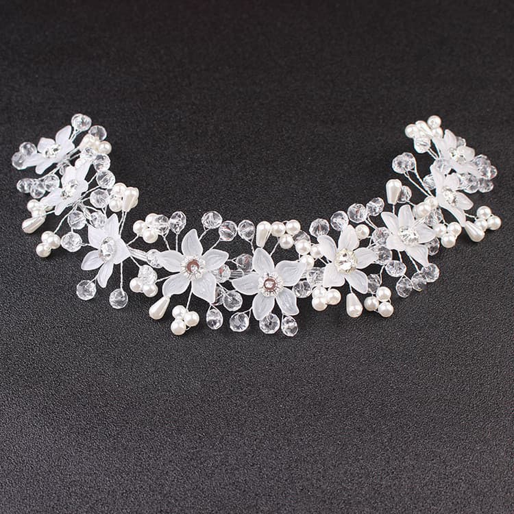 Cocar de noiva coreano feito à mão flor jóias de noiva placa de casamento acessórios para o cabelo das crianças coroa de