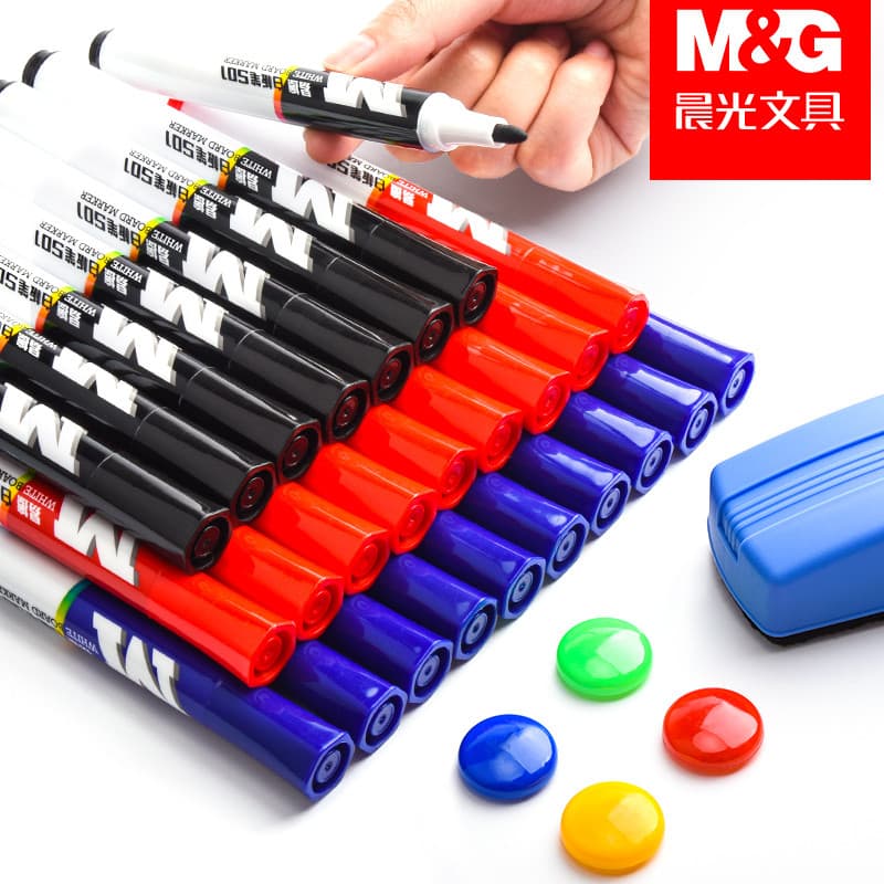 Caneta para quadro branco Chenguang Apagável para uso do professor Cor de segurança infantil Caneta para quadro negro ve