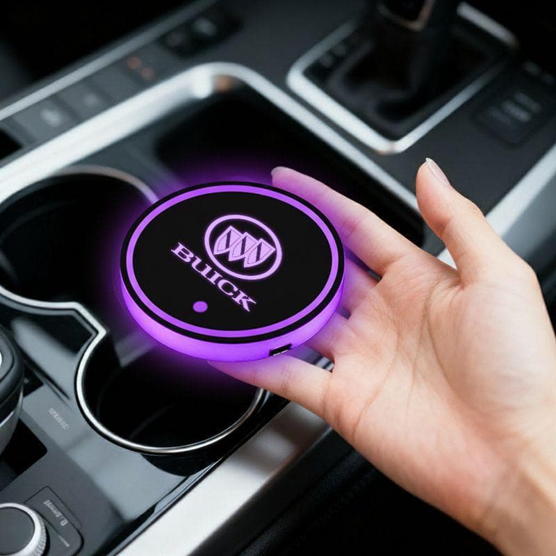 7 Cores Recarregável USB Tapete Porta Copos LED Artigos Automotivos For Buick Regal Lacrosse Enclave Encore Envision