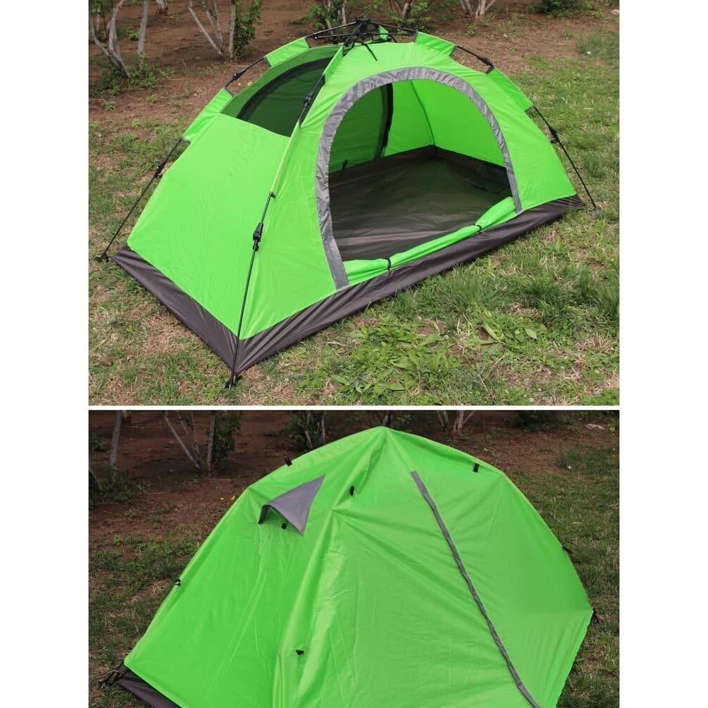 Único portátil dupla camada à prova de chuva tenda dupla ao ar livre Ultra-leve acampamento automático aberto rápido eng