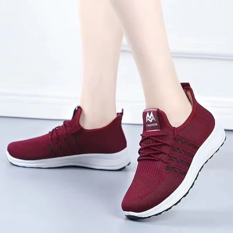 Mãe idosa de meia-idade sapatos casuais planos confortáveis sapatos femininos na moda respirável sapatos de caminhada ra