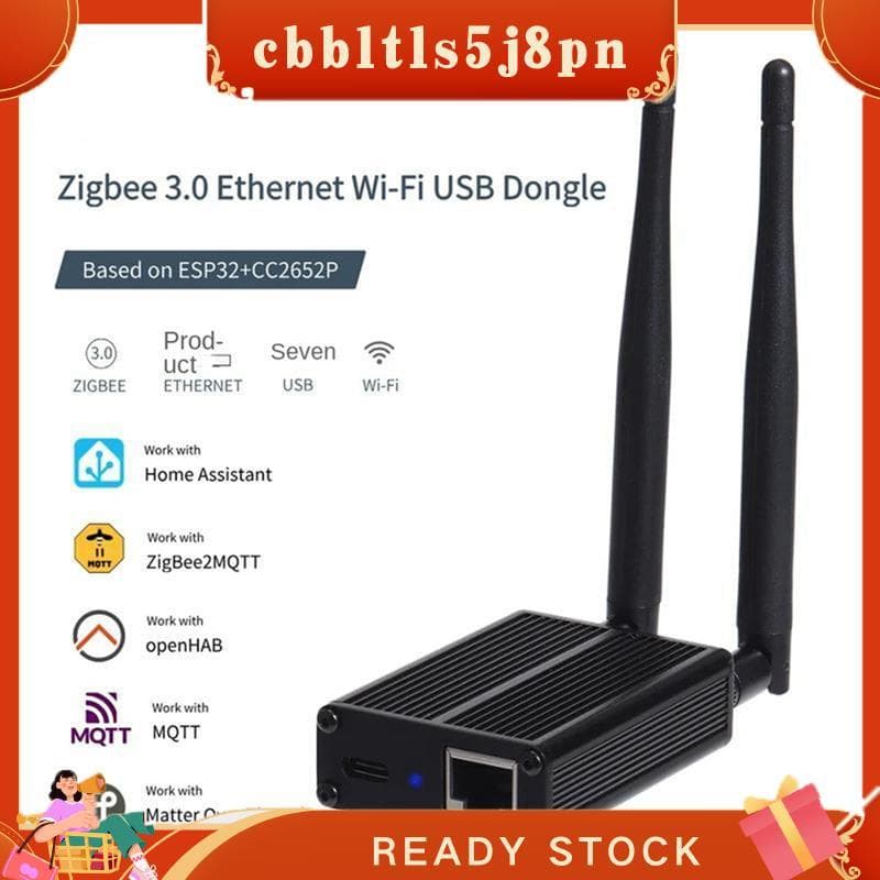 Adaptador Ethernet Zigbee/Thread Dongle USB ETH-52P 3.0 A WiFi Gateway Coordenador Para MQTT Home Assistant ZHA Rosca Ab
