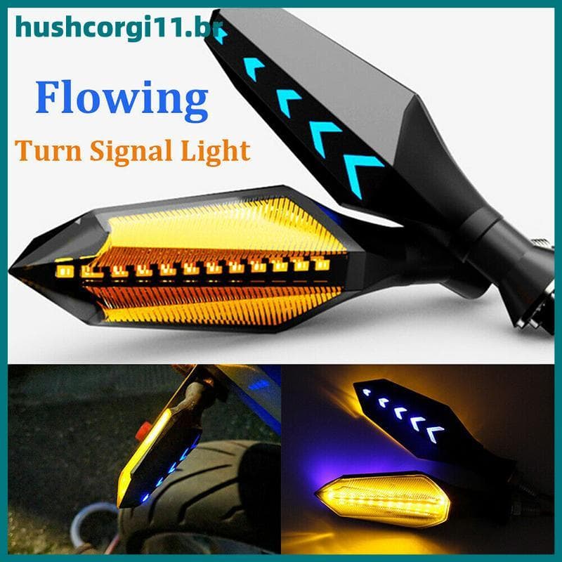 HUSH 8mm Motocicleta LED Lâmpada De Sinalização De Mudança De Fluxo Sequencial Luzes Indicadoras De Flash BR