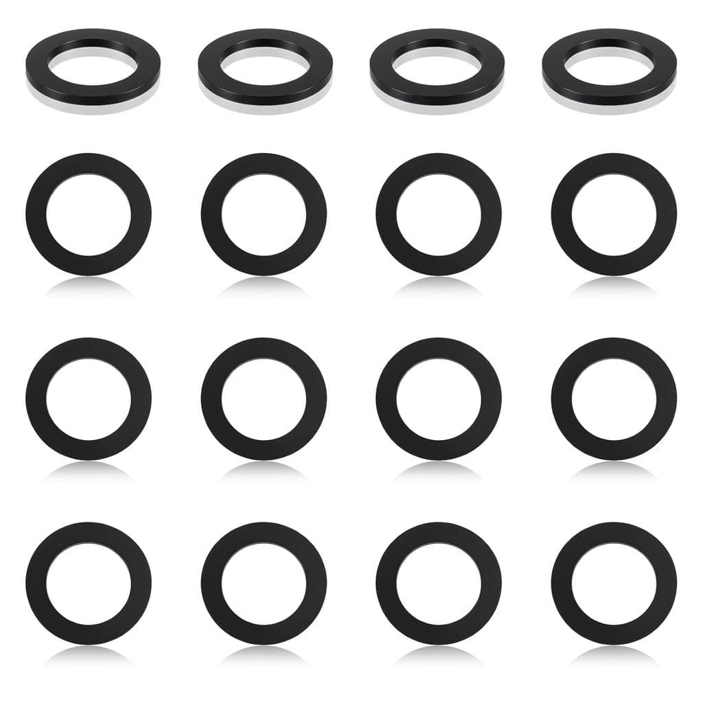 16 Peças de Arruelas Planas de Silicone, 1-1/2 Polegadas de Diâmetro Externo x 1 Polegada de Diâmetro Interno x 1/8 Pole
