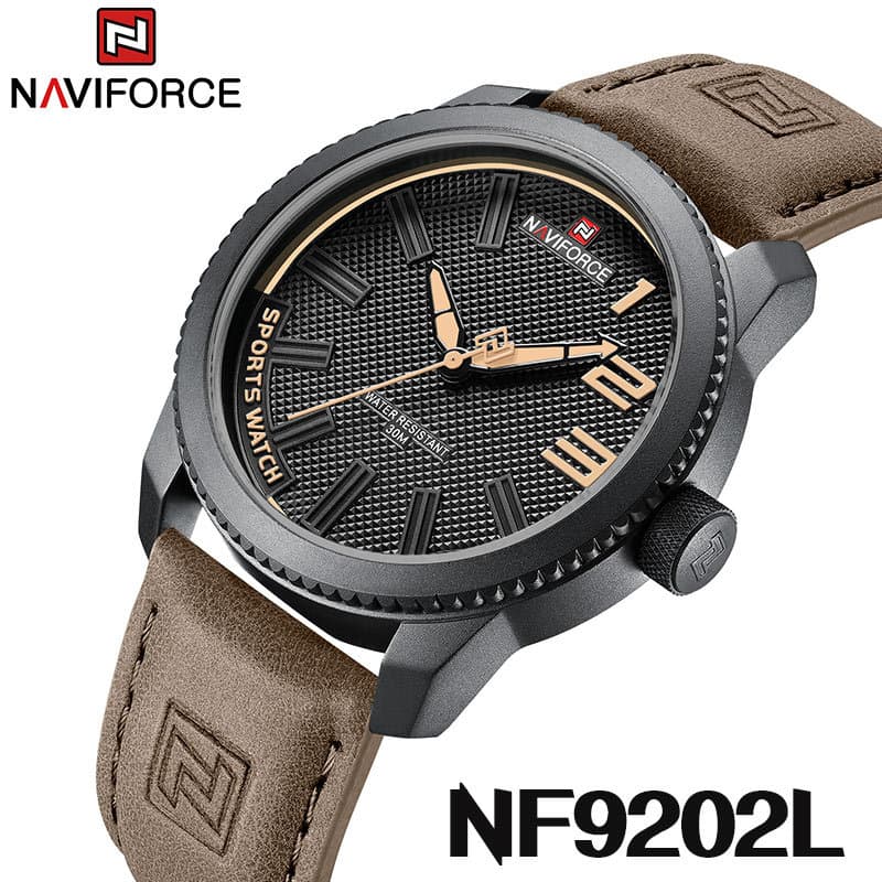 NAVIFORCE Negócios Luxo Homens Relógio De Quartzo 3ATM À Prova D'água Esporte Luminoso Moda Original Pulseira De Couro P