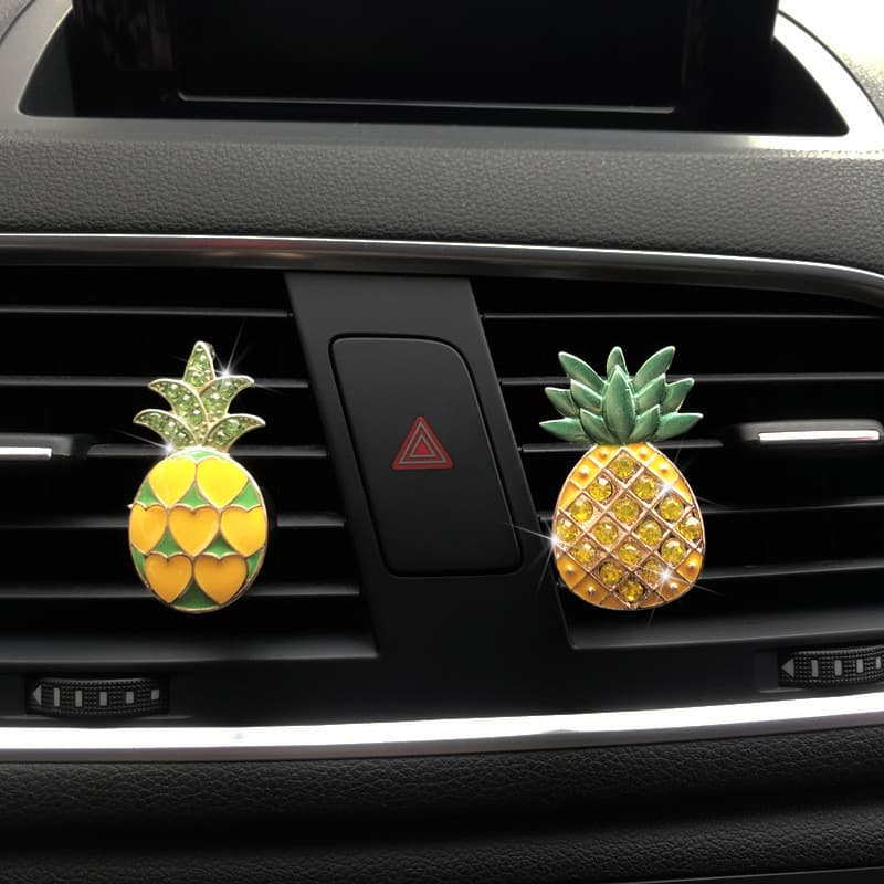 ENVIO RÁPIDO Novo Difusor de Perfume para Saída de Ar do Carro em Forma de Mini Abacaxi, Pequeno, Fresco, Decoração de A