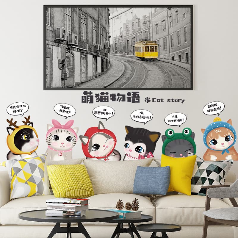 Adesivos de parede decoração quarto parede quente papel de parede auto-adesivo dormitório Layout quarto fundo criativo a
