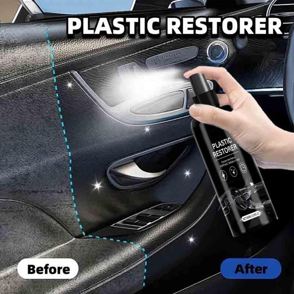 Limpador Restaurador De Plástico Final Para Exterior De Carro , 100ml , Efeito De Brilho De Longa Duração , Kit De Repar