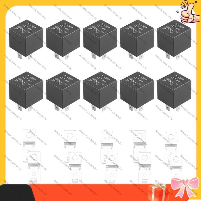 [Velocidade Rápida D] 10 Peças Interruptor De Relé De 5 Pinos 12V (SPDT) (30/40 Amp) Automotivo De 12 Volts Para Ventila