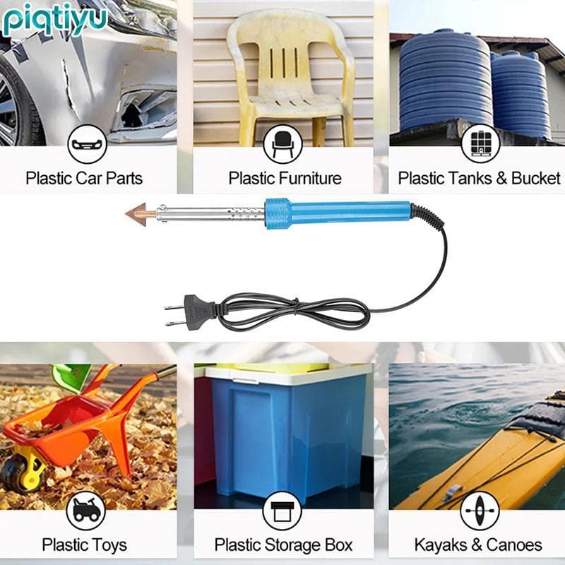 Kit De Soldagem De Plástico Para Carro Portátil PIQTI 80W Com Suporte E Escova Reparo De Automóveis Caiaque