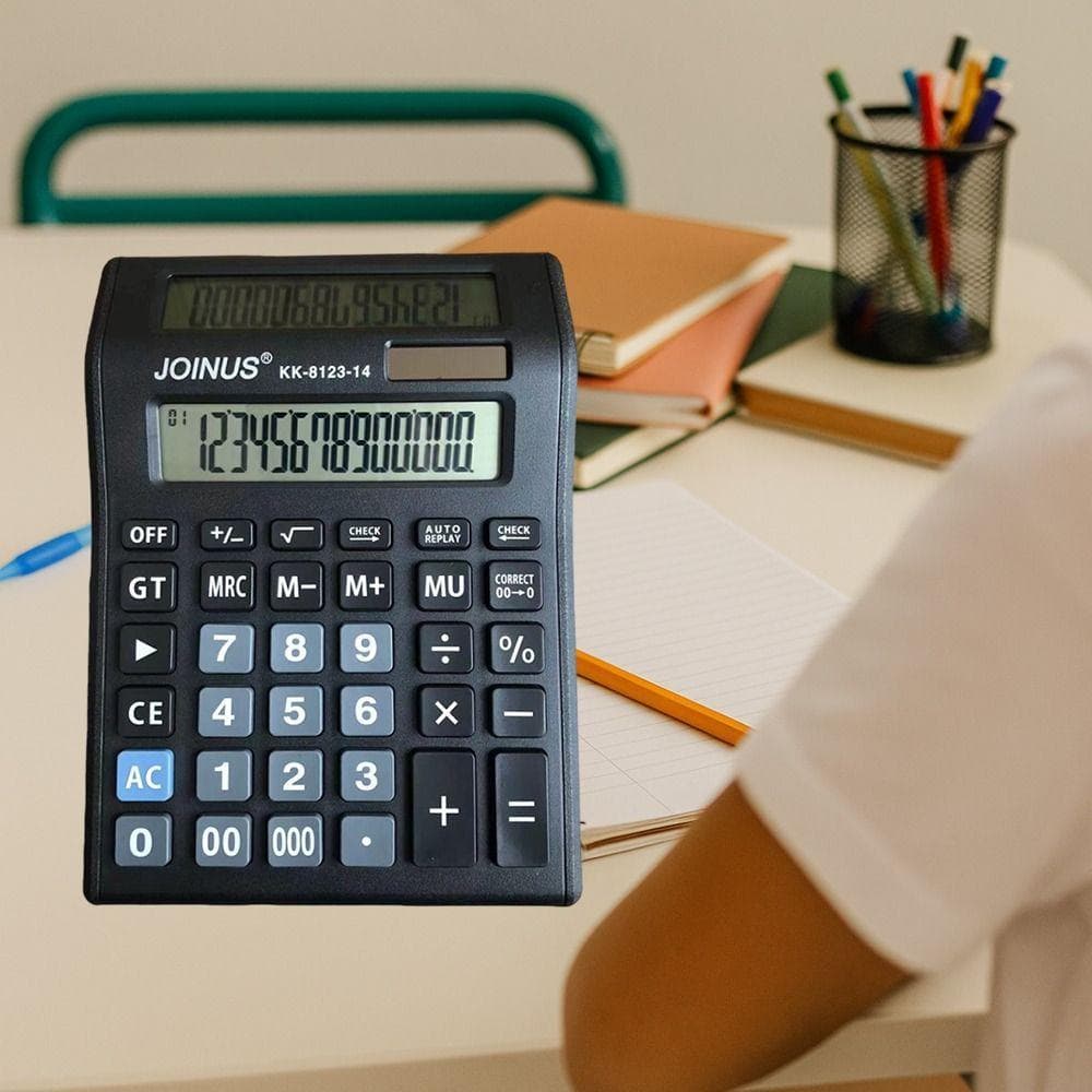 Calculadora Solar De Tela Dupla , Multifuncional De Contador Financeiro Com Grande , Portátil