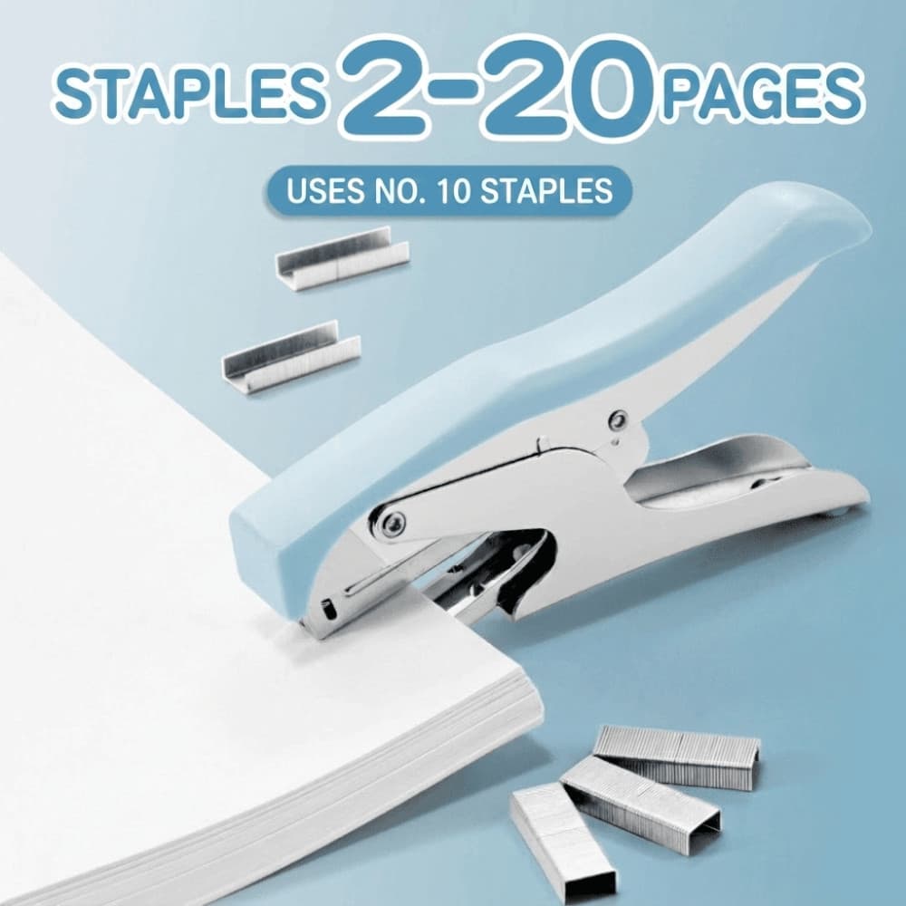 Grampeador Manual MXFASHIONE , Portátil De Metal Ergonômico Resistente , Com Grampos