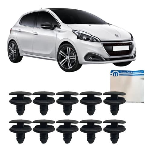 10 Grampo Presilha Parabarro Peugeot 208 2013 2014 2015
