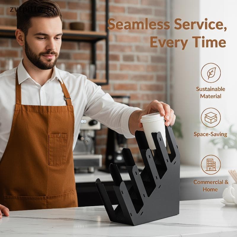 ZVT Copo De Plástico Com 4 Slots Ra Bancada Resistente Para Cafeteria BR