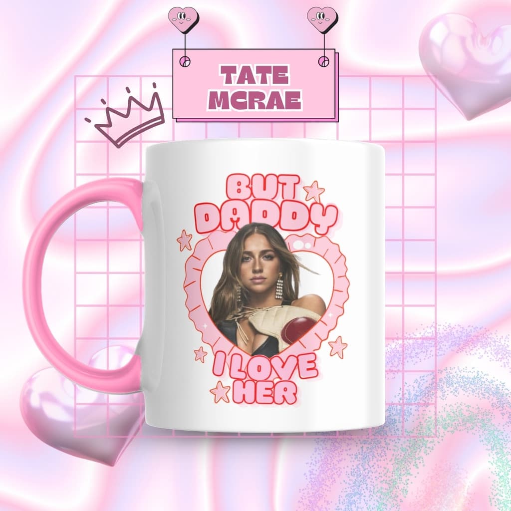 Caneca Xicara Porcelana 325ml Tate McRae Tater Tots Fã Personalizada Presente Decoração Casa