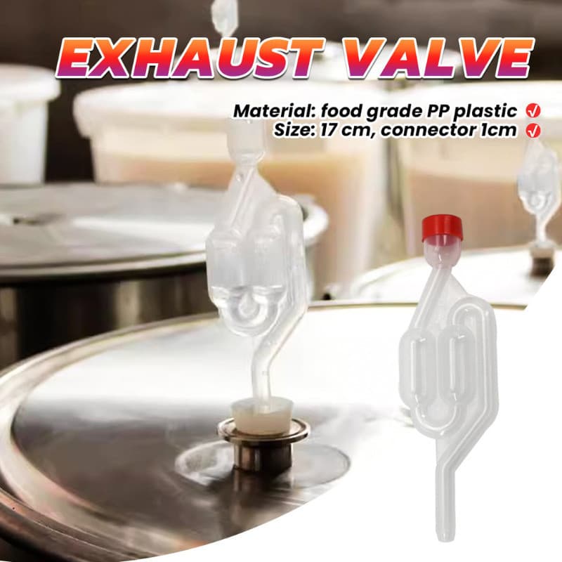 Válvula Airlock De Fermentação De Vinho , Ferramenta De Fabricação De Cerveja Com Vedação De Exaustão Unidirecional De P