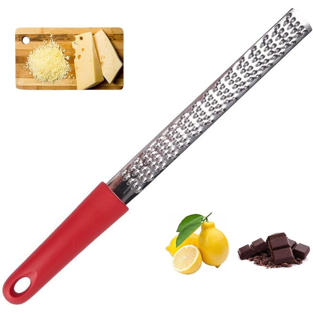 Ralador de Limão, Ralador para Queijo, Chocolate e Frutas, Aço Inoxidável 304, 12,5 polegadas
