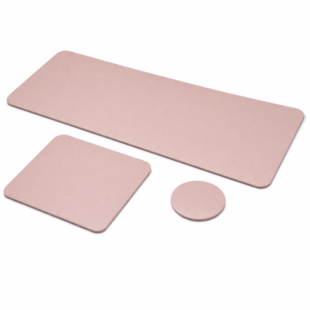 MousePad Grande Couro Desk Pad Kit Mouse Pad 70x30 + Mouse Pad 20x20 + Porta Copo Couro