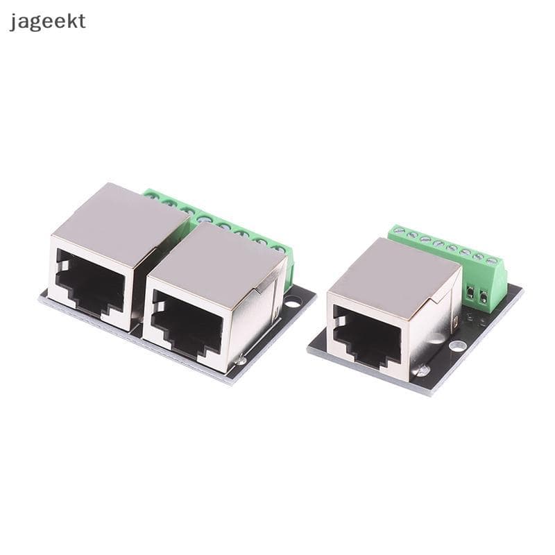 [jageekt] 1Pc RJ45 Placa Adaptadora Fêmea Única/Dupla Adaptador De Rede RJ45 Transforma O Terminal De 3.5 Passos Para 8P