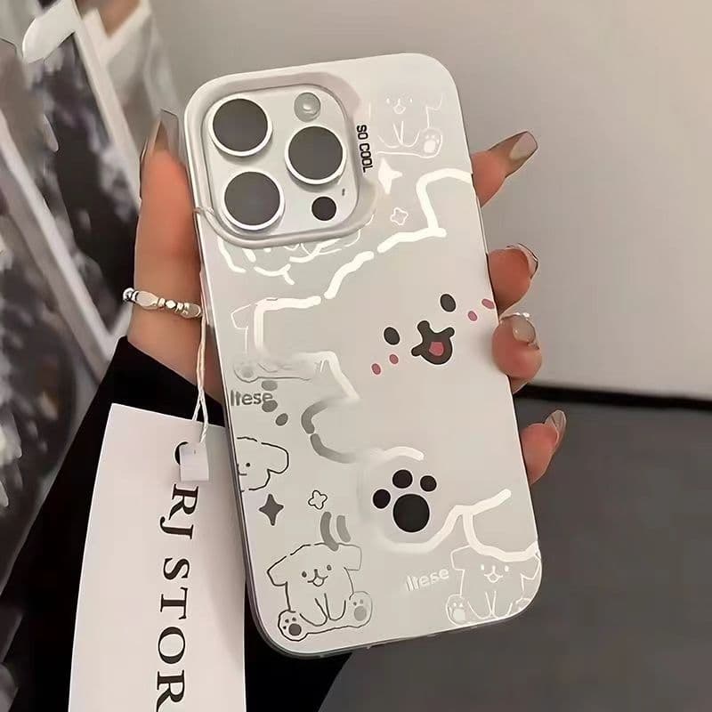 Happy Puppy Adequado para Apple 17PROMAX Phone Case 15 Grande Buraco 14 Nicho 13MINI Hard Case1220260814