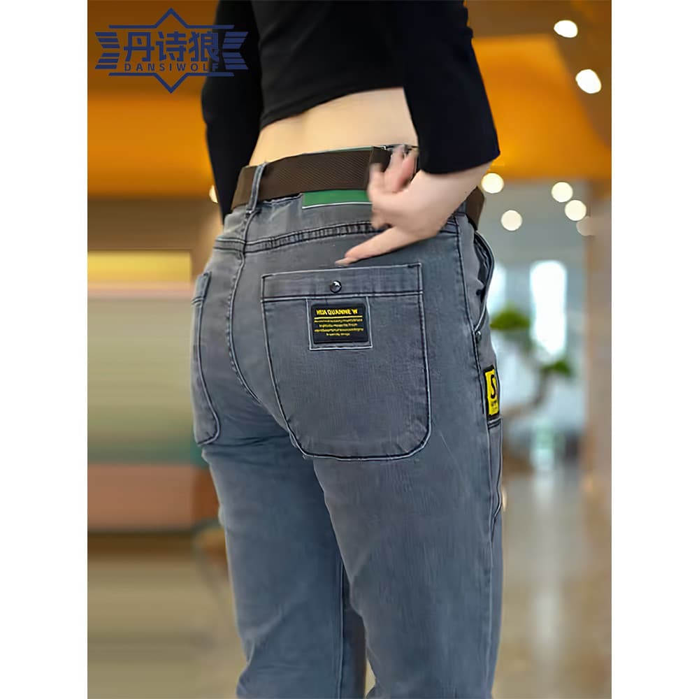Calças de brim masculinas de verão 2026 novo estilo masculino pés pequenos magro-ajuste calças masculinas versão coreana