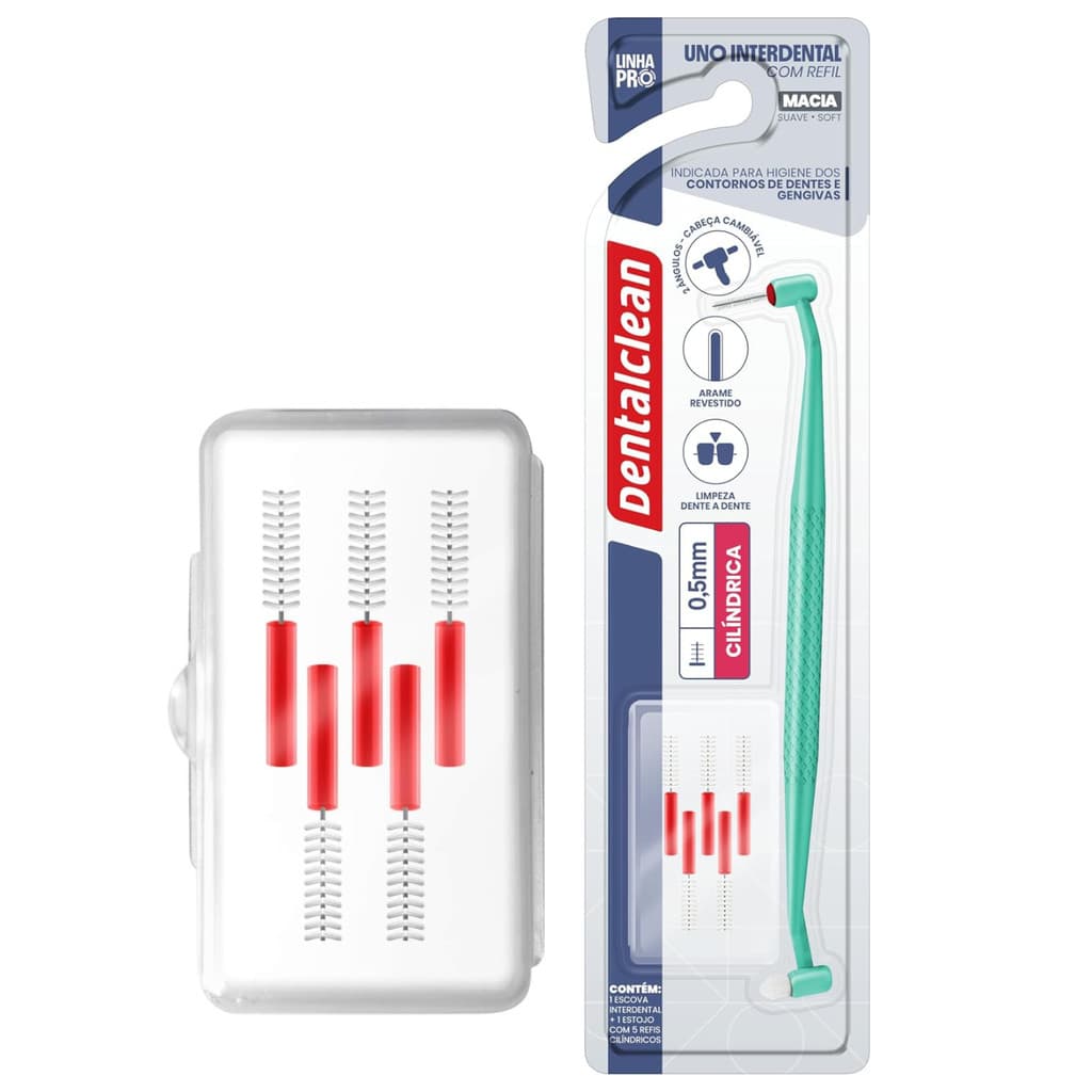 Escova Interdental 0,5mm com Refil para Higiene Bucal e Limpeza Entre os Dentes para Cuidado Diário