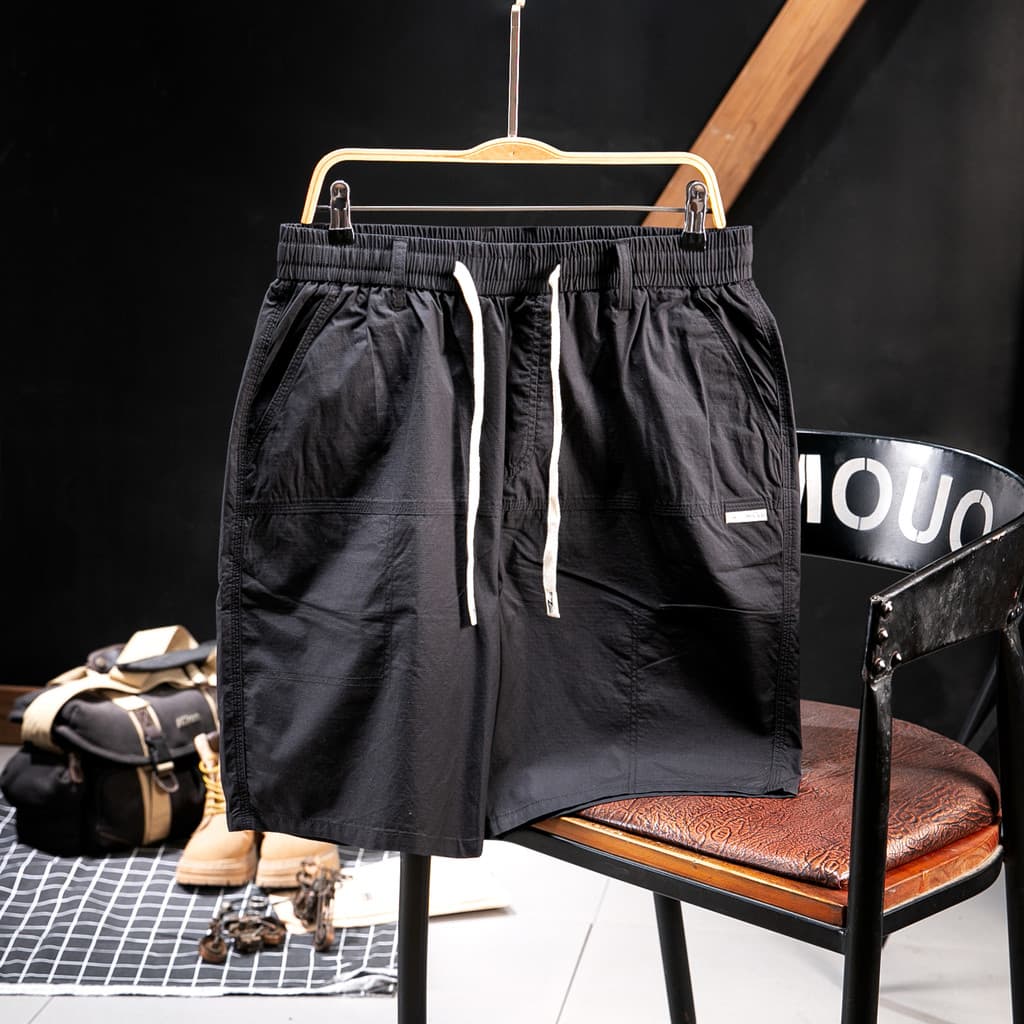 150kg Plus Size Shorts casuais masculino verão gordo cara solto cordão calças de cinco pontos correndo calças esportivas