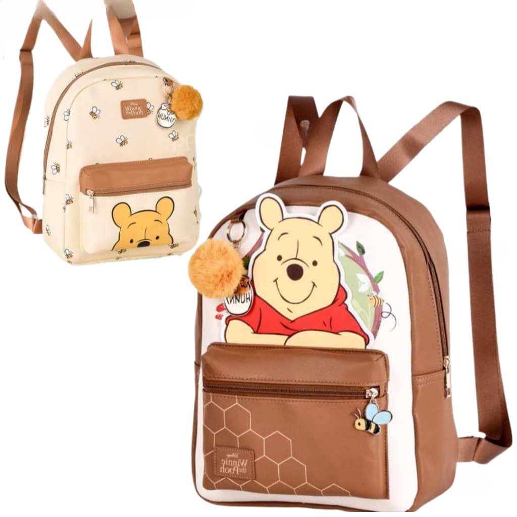 Mochila De Costas Juvenil Ursinho Pooh Pequena